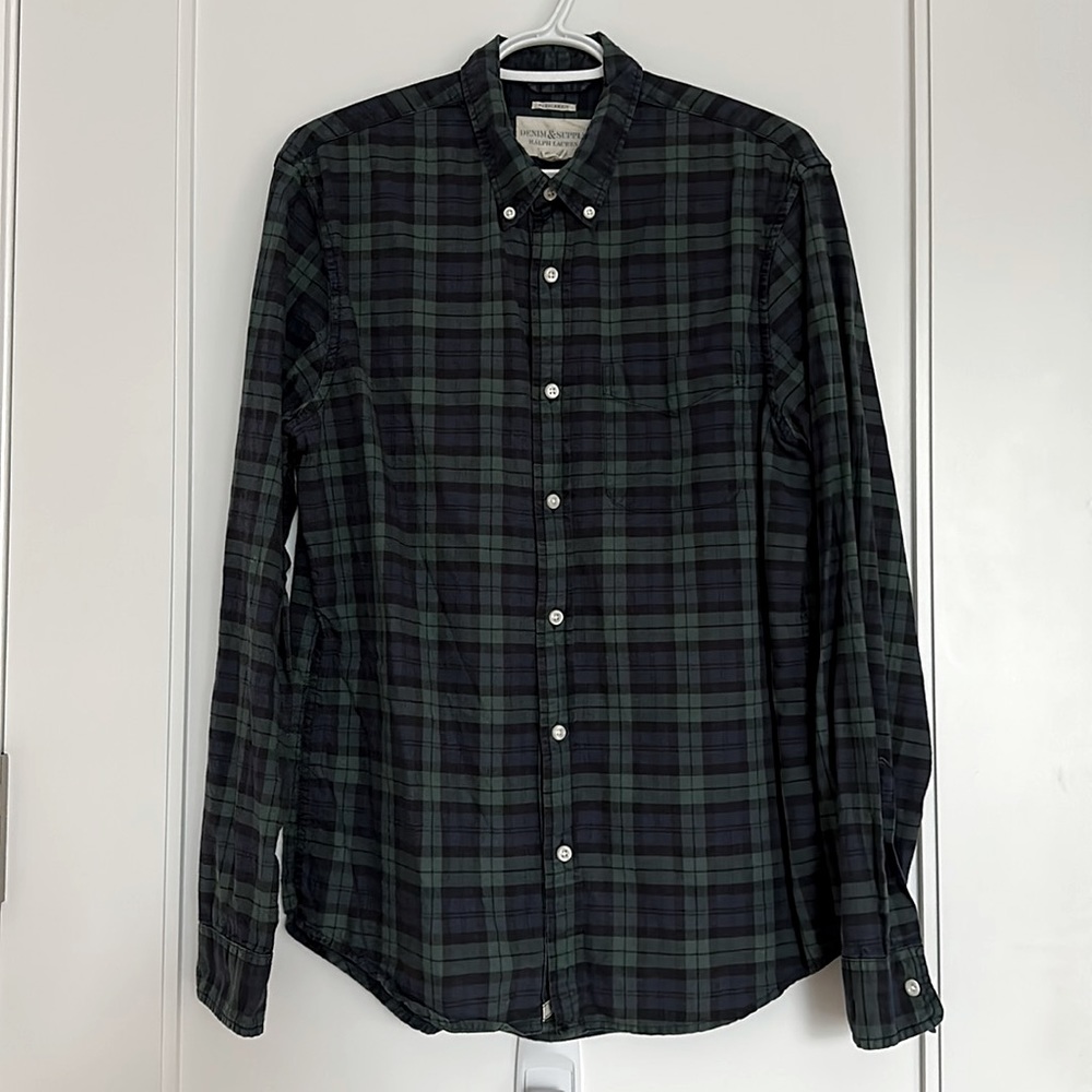 Mint Ralph Lauren Denim & Supply Cotton Blackwatch Plaid Shirt in Men’s Medium